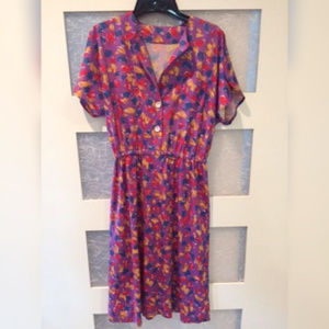 Vintage Womens HOUSE DAY DRESS / SECRETARY DRESS